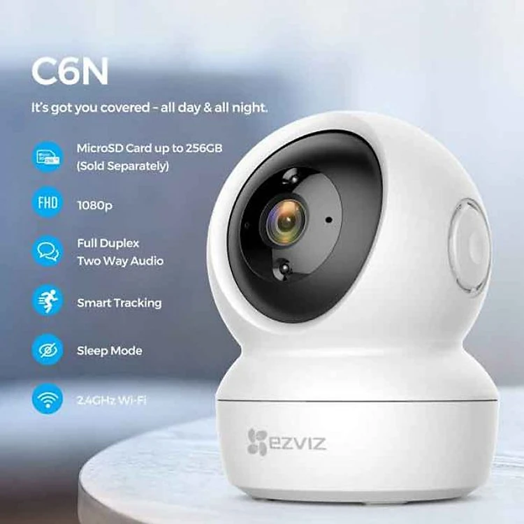 Camera Wifi thông minh EZVIZ C6N 1080P (CS-C6N-A0-1C2WFR) - TẶNG KÈM THẺ 32GB - HÀNG CHÍNH HÃNG